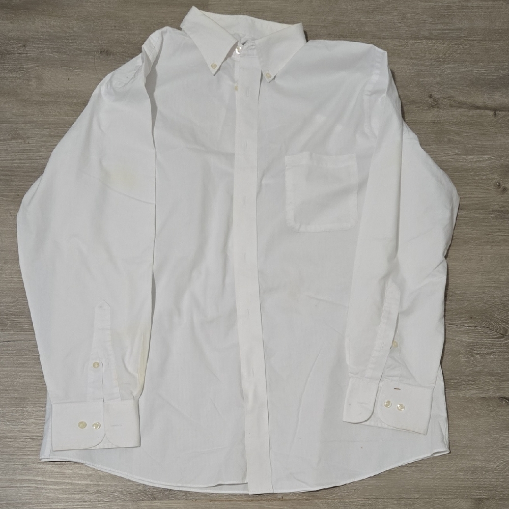 Button Down White Men's Dress Shirt